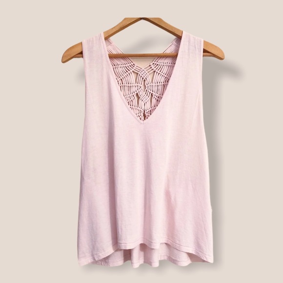 FREE PEOPLE Wilder Macrame Racerback Tank BNWT - Picture 4 of 13